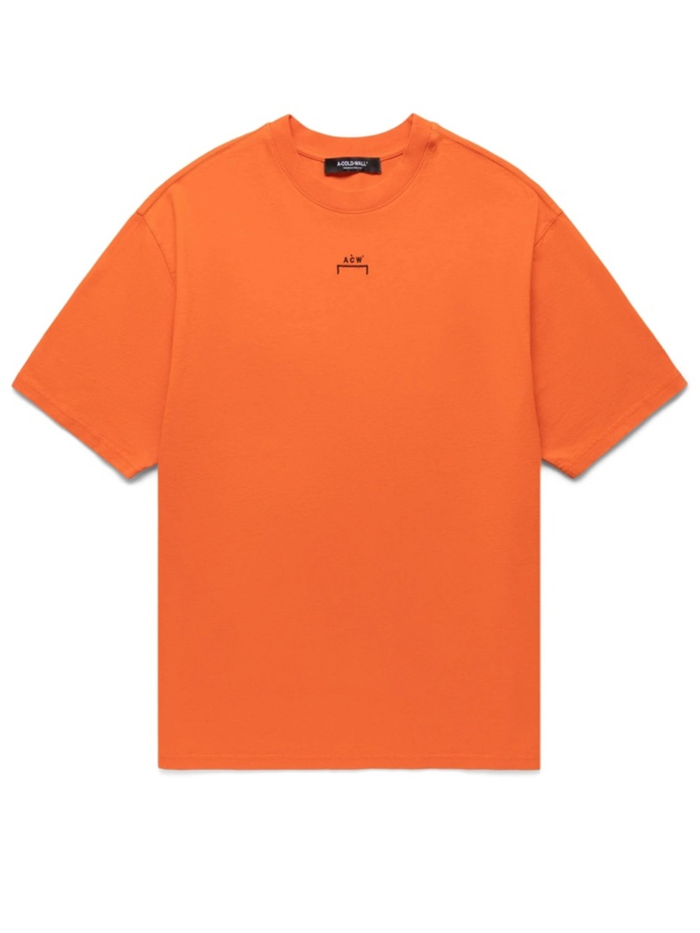 A-COLD-WALL* The Essential Embroidered Logo Orange Short Sleeve Shirt